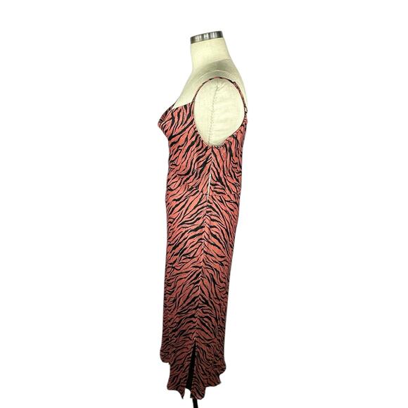 ANTHROPOLOGIE Elyse Tiger Animal Print Slip Midi Dress Women's Size MP NWT - Picture 3 of 9